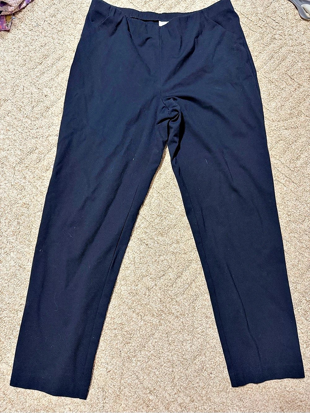 J Jill Straight Leg Pants in Black Large